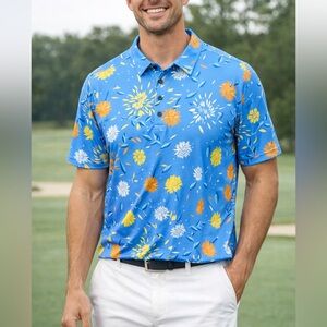 William Murray Golf Mum’s the Word Floral Polo Shirt NWT Size L